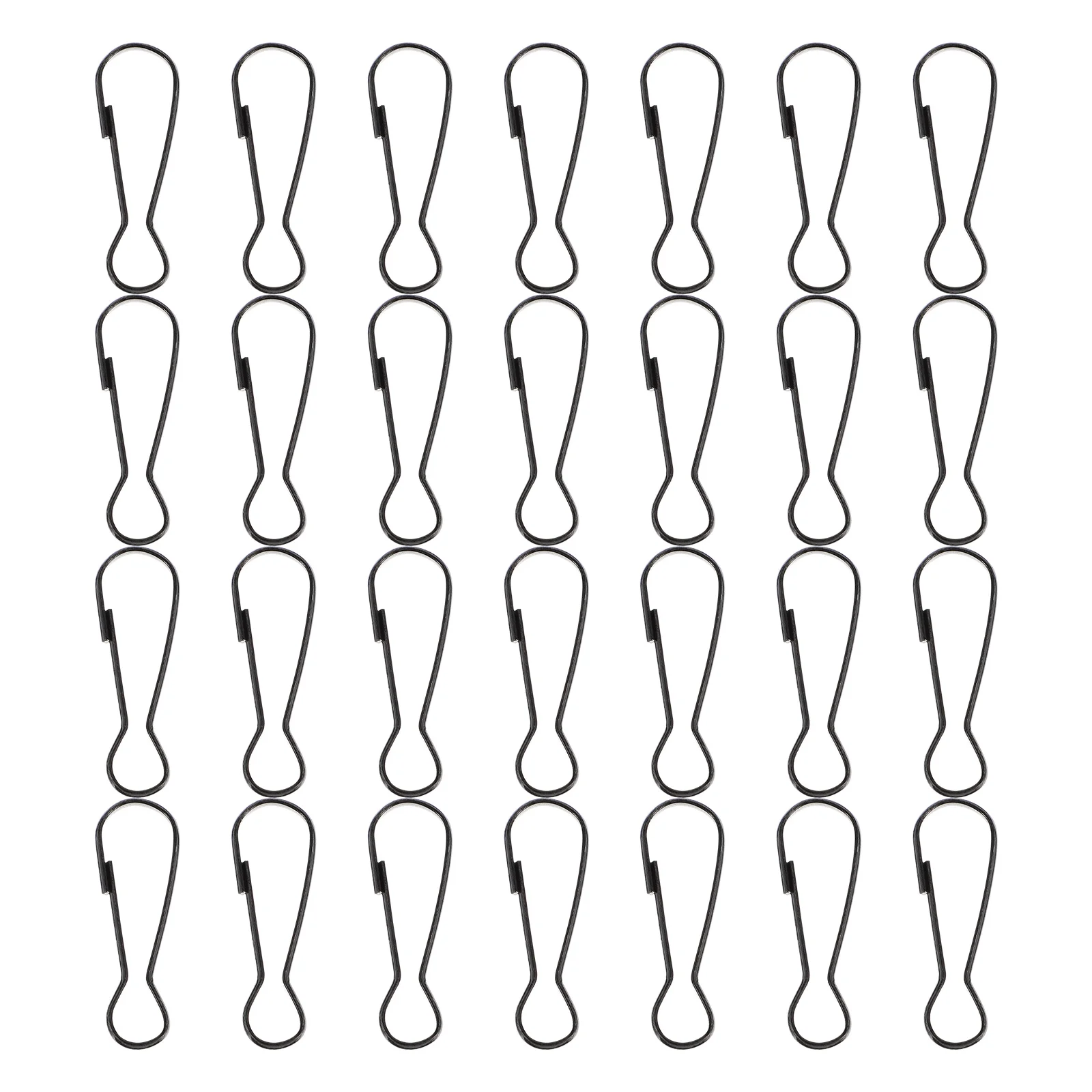 

100 Pcs Black Metal Hook up Carabiner Clip Key Ring Flag Pole Accessories Spring Fixing Hooks Hanging Snap Buckle