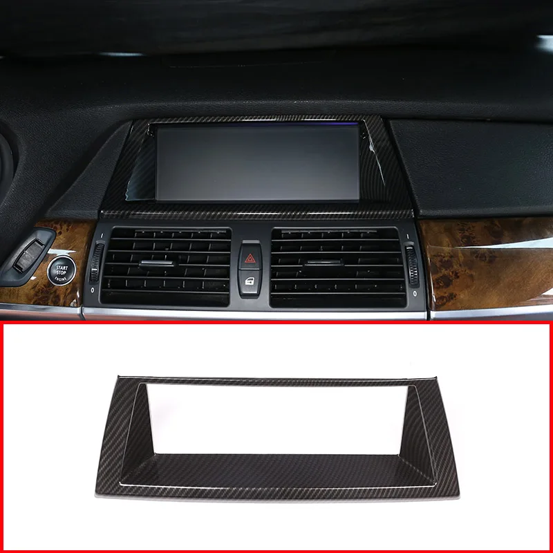 

Автомобильные аксессуары для BMW X5 E70 2008-2013, украшение для навигации из АБС-пластика и углеволокна, рамка с отделкой, 1 шт. ddw