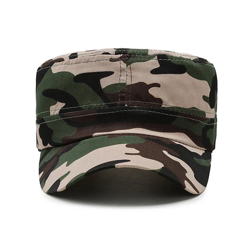 Outdoor Flat Top Hats Men Camouflage Adjustable Fishing
