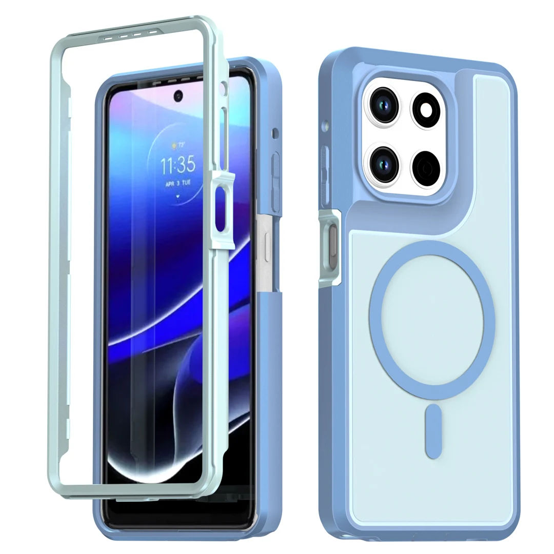 Rugged Dustproof Anti-Drop Outdoor Case with Magnetic Wireless Charging Compatibility