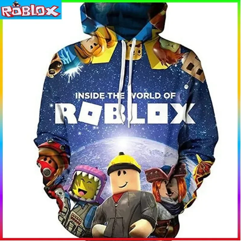 Hooded Sweater ROBLOX Digital Printing Hooded Pullover Couple Fashion Trendy Men Birthday Gift for Girls Kids Boys