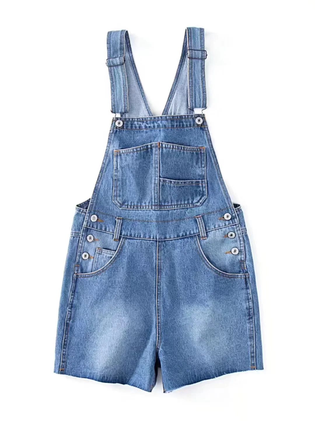 

UNUTH Girls Overralls Jean Shorts 2022 Spring Summer Fashion Ladies Casual Pocket Streetwear Shorts Female Chic Solid Shorts