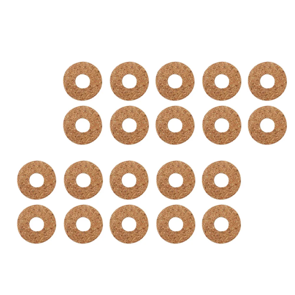 

20 Pcs Guitar Pick Spacers Self-adhesive Grips Accessories Electric for Picks Cork Wooden Guitars