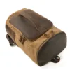 Outdoor Men's Backpack Sports Travel Backpack Oil Wax Canvas Shoulder High Capacity Backpack Travel Bag 3