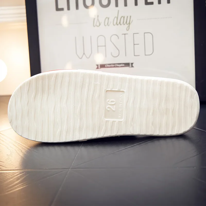 Waterproof Leather Slippers Women Men Spring Summer Home Floor Slides Women Non-Slip Soft Sole Indoor Slipper Couple Shoes