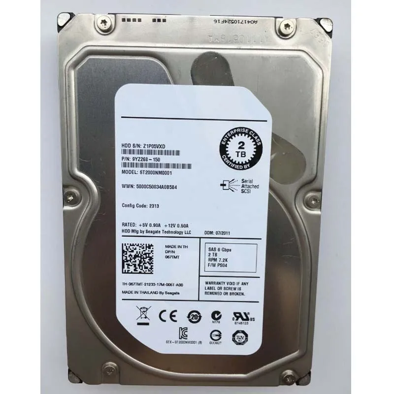 

100% новый в коробке 3 года гарантии 2T 7,2 K 3,5 дюймов SAS ST2000NM0001 требуется больше углов фотографии, пожалуйста, свяжитесь со мной