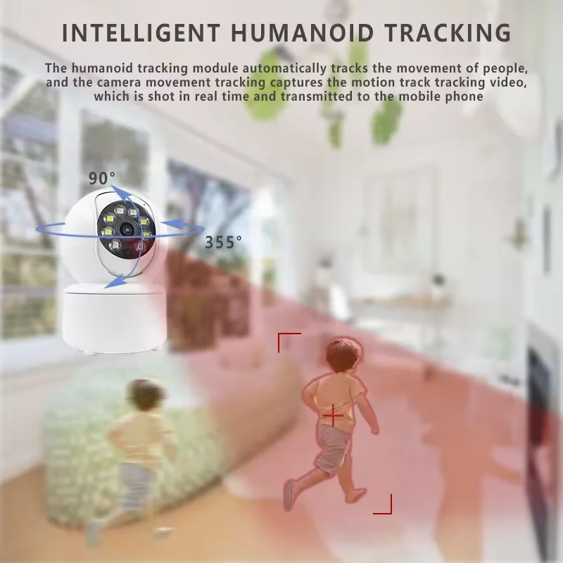 ICSEE App 2MP WIFI Smart Camera Security Protection Baby Monitor Full Color Night Vision Ai Human Tracking Two-Way Audio ICSEE 4