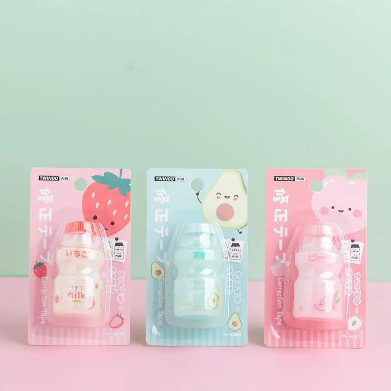 Correction Tape 5mm*6m Fruit Milk Bottle Shape School Office Supplies 1