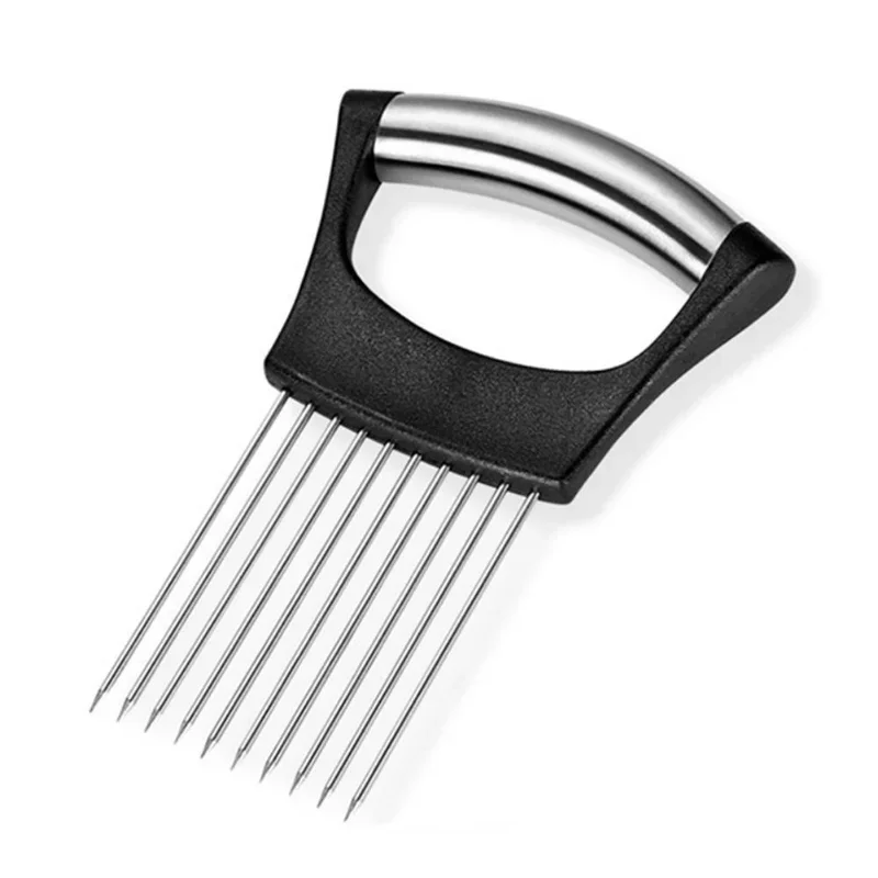 Fruit Slicer Onion Slicer Holder Onion Slicer Vegetable Slicer Vegetable Cutter Potato Slicer Apple Slicer Apple Cutter Food Slicer Cutting Holder Kitchen Accessorie Tool Stainless Steel Onion Needle Fork Tomato Cutter Gadgets For Home