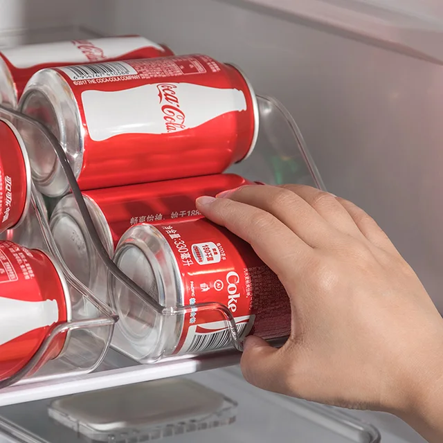 Hűtőszekrény Szervező Átlátszó Ital Sörtároló Doboz Otthoni Konyha Műanyag Szekrény Tároló Szerszám - Image 4