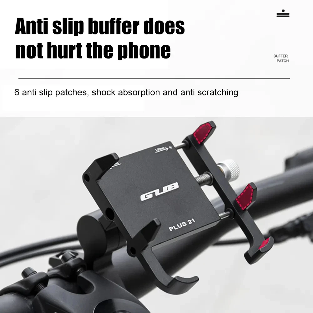 Motorcycle Bike Phone Holder Aluminum Alloy Cell Phone Holder Bracket Rotatable Adjustable Anti-slip GUB PLUS 21 Cycling Parts bicycle accessories,bicycle bracket