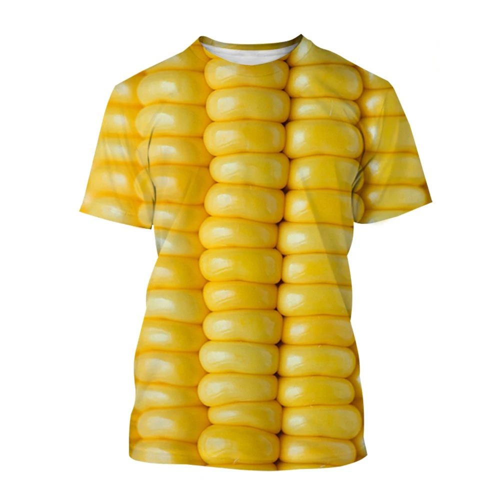 Funny Corn Maize 3D Print Oversized T Shirt