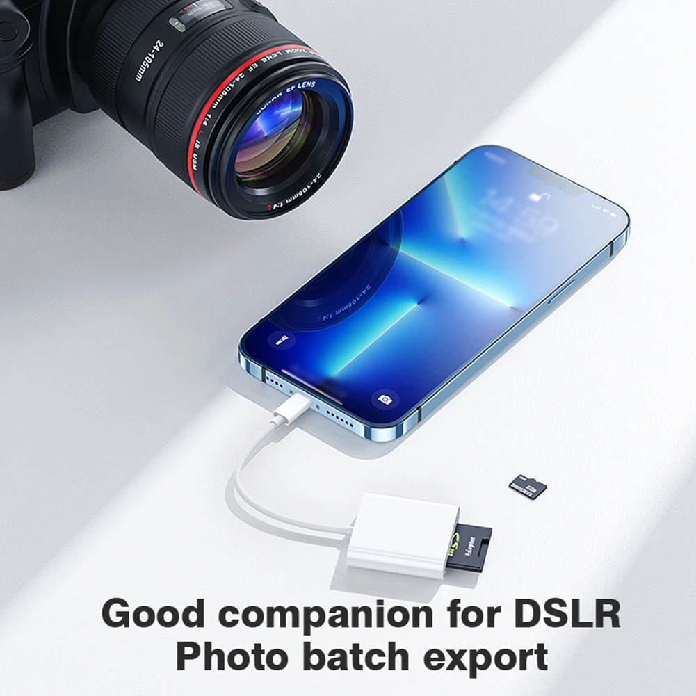 Memory Card Adapter 2 in 1 Lightning To SD/TF Card Reader OTG Flash for iPhone 14 13 12 Pro Max 3.0 IPad