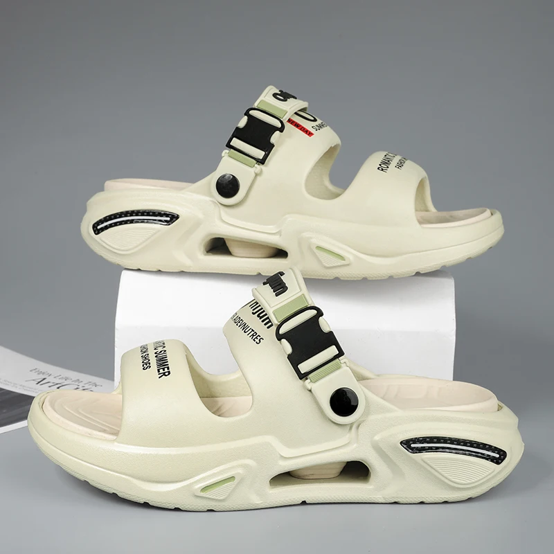 صنادل صيفية للرجال، شباشب خارجية مريحة للشاطئ، قبا...