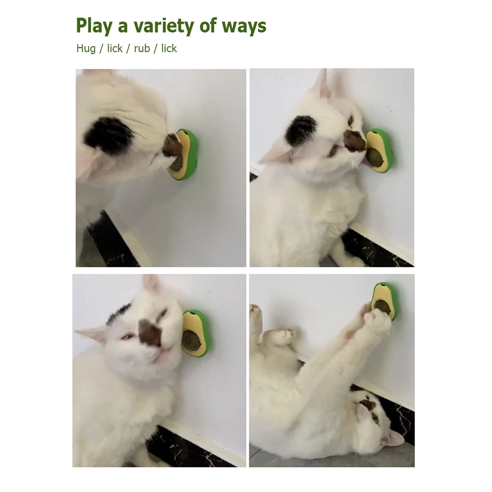 1pcs Catnip Ball Cat Toy Ball Pet Avocado Ball Catnip Toys Healthy Natural Mint Avocado Ball Cleaning Teeth Edible Ball Training
