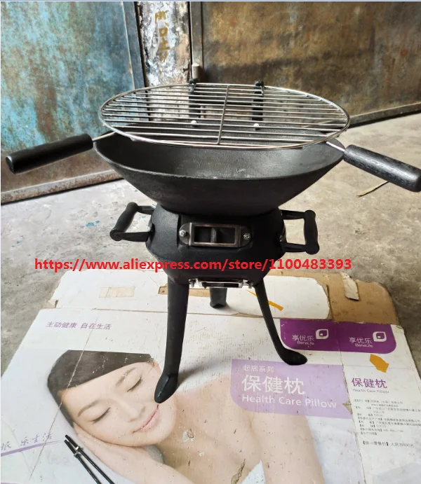 Poêle à barbecue portable en fonte et au charbon de bois, barbecue en  tissu, dessus de table, marmite, poêle chauffante, style chinois rétro,  poêle en aluminium - AliExpress