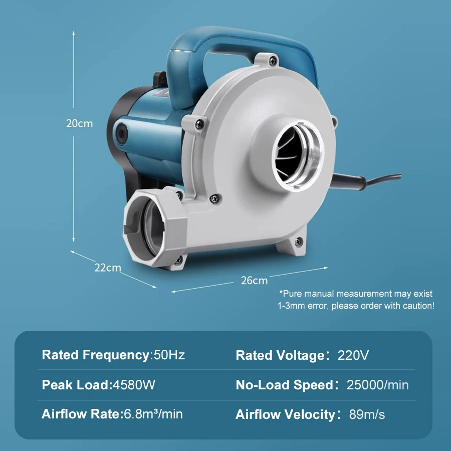 2 in 1 Workshop Vacuum Blower 4580W Electric Dual-function Dust Collector