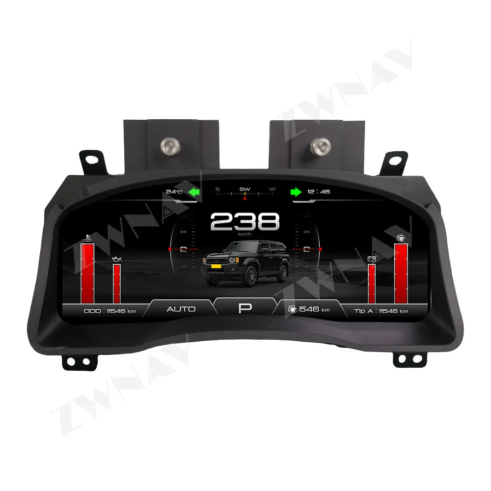 Panel de Instrumentos Digital de 12.3 Pulgadas para Toyota Prado 2004-2009, Pantalla LCD, Tablero de Mandos, Velocímetro Automático, Repuesto de Indicadores 1