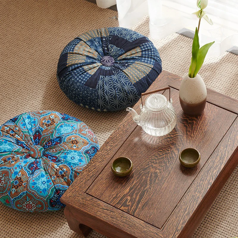 Round Futon Sofa Throw Pillow Floor Seat Cushions Meditation Pouf