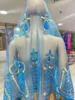 on sale 2025 New African Net Hijab Scarf For Muslim Women African Dubai Islam Headscarf Embroidery Shawls voile