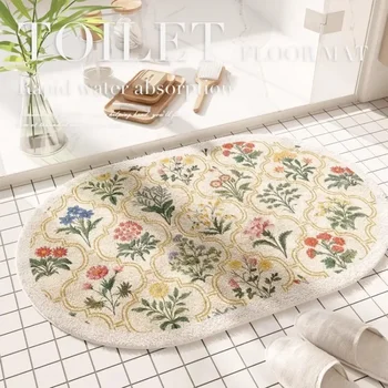 Floral Bathroom Floor Mat 1