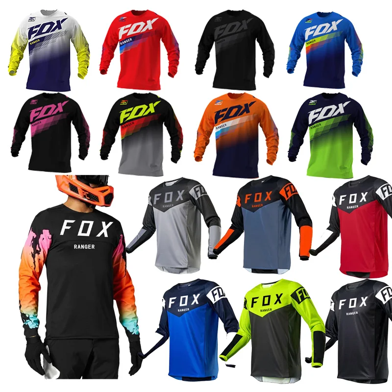 

Men's Long sleeve motocross Cycling Jersey RANGER Fox Downhill Mountain Bike MTB Shirts Offroad DH Motorcycle Motocross Clothing