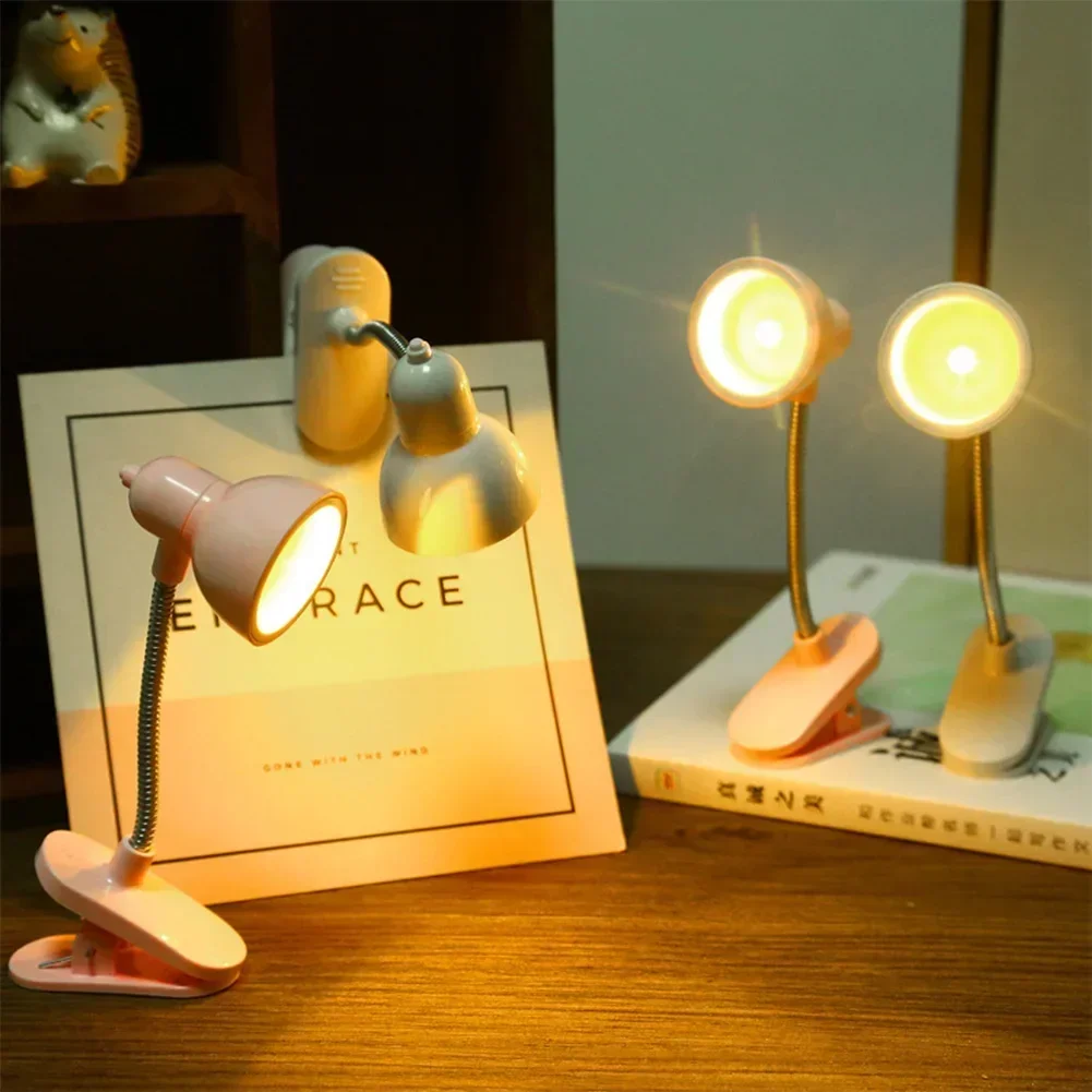 Mini Book Light LED Clamp Reading Lamp Night Lights Desk Decoration Bedroom Writing Stand Notebook