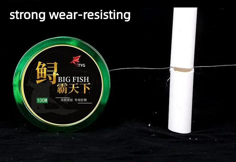 100m Haupt linie Tippet Angelschnur echtes Nylon starke Zug festigkeit weiche Anti-Roll-Spezial schnur Angeln große Fischs chnur Tackle – Detail 7