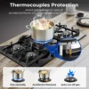 30 Inch 5 Burners Stove Top Built-in NG/LPG Convertible with Thermocouple Protection Gas Cooktop 5