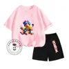 Kids 3-13 Years Old Summer Cute Roblox Games Cartoon Print Design O-neck American Short Sleeve +Fashion Letter Shorts Set 4