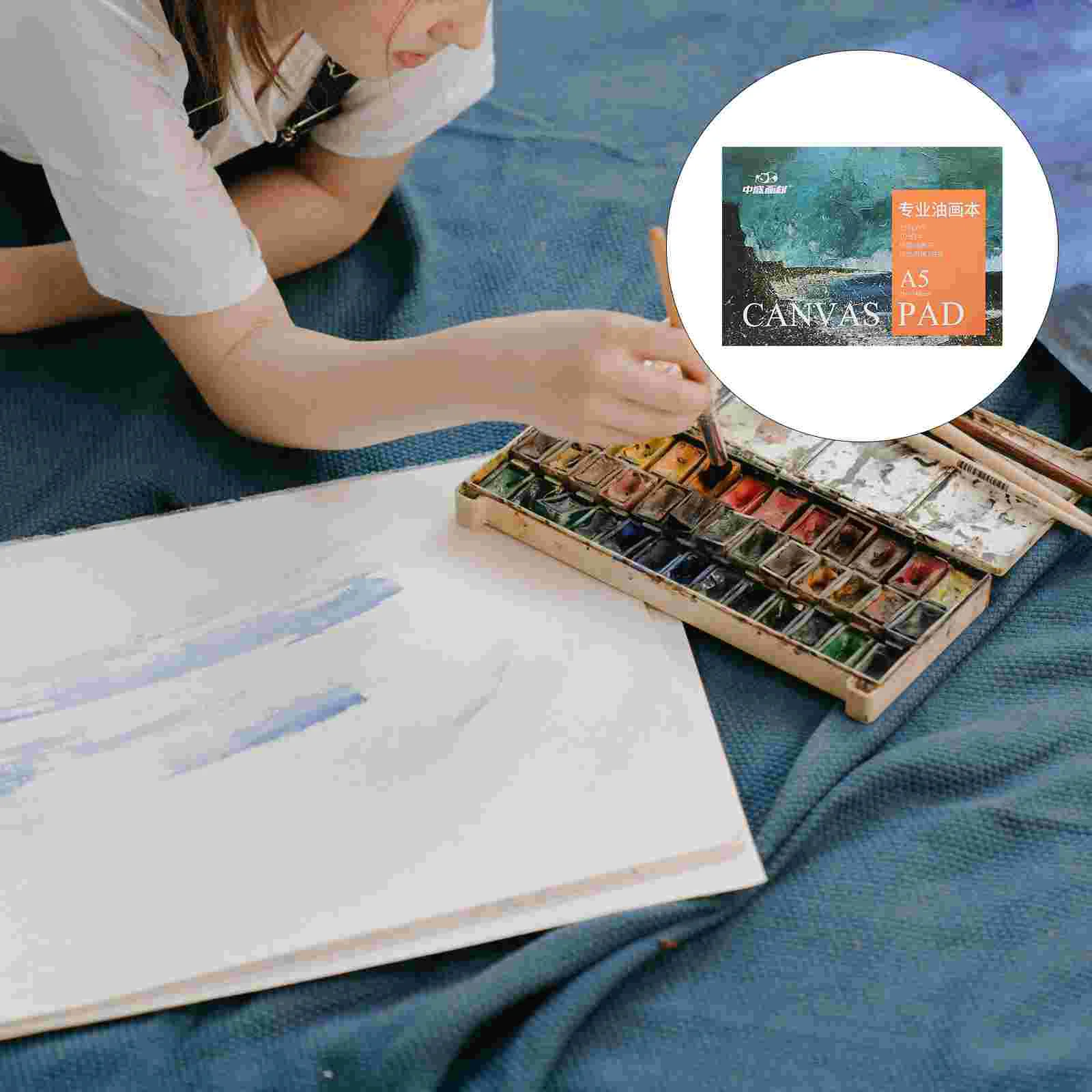 

Oil Painting Book Sketch Drawing Canvas Wood Frame Artist Major DIY Cotton Children for Accessory Professional Cloth