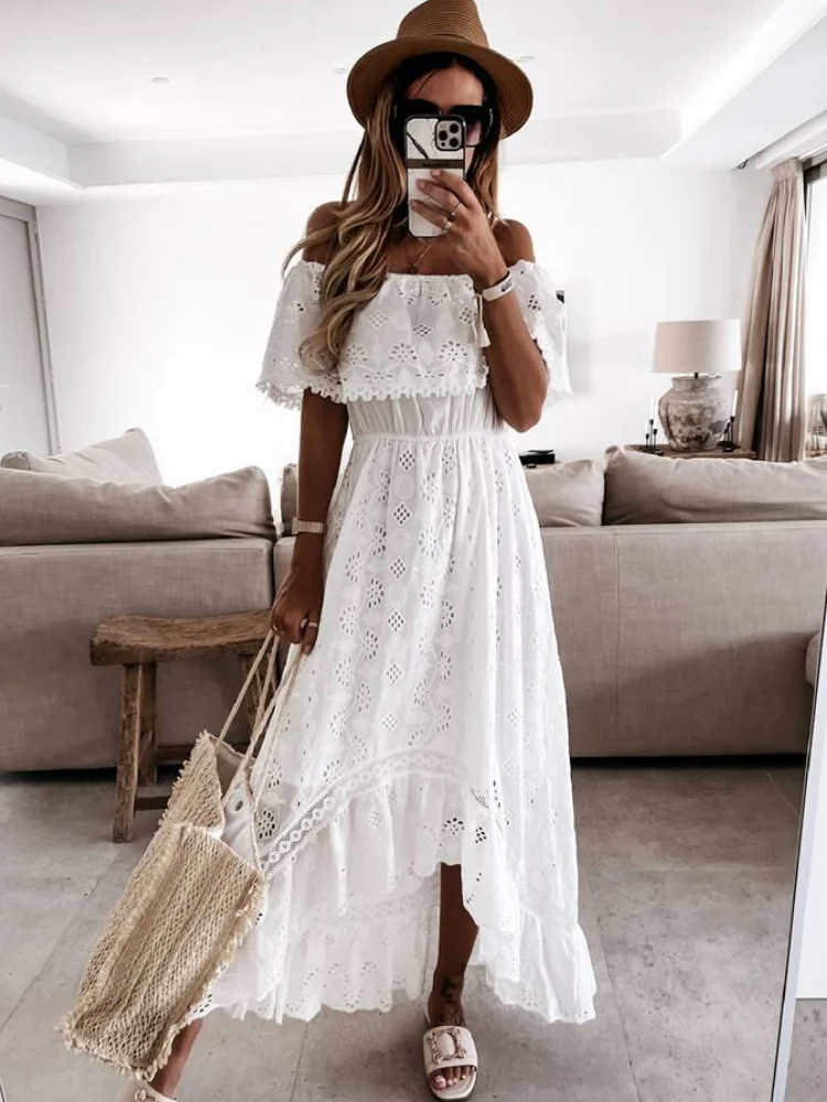 Винтажное кружевное длинное платье женское элегантное модное сексуальное макси