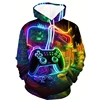 Cool Game Controller Pattern Hoodie Mens Clothing Harajuku Pullover Sweatshirt 3d Printed Street Casual Fashion Hooded Coat 1