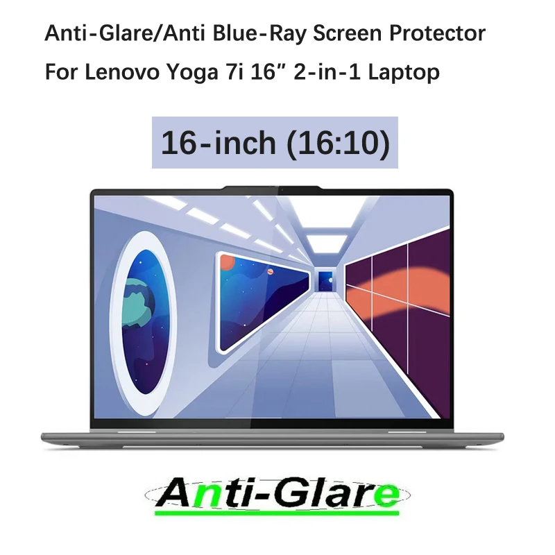 2X Proteggi Schermo Ultra Trasparente/Antiriflesso/Anti Raggi Blu Per Laptop Lenovo Yoga 7I 13Th Gen (16, Intel)/Yoga 7I 16 ''2-In-1 16:10