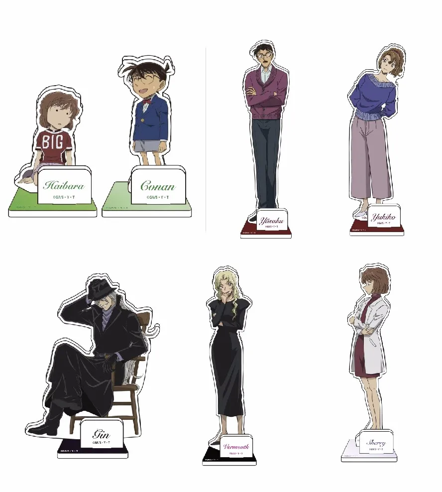 

Anime Conan Gin Vermouth Yukiko Haibara Cosplay Acrylic Figure Stand Figure 5032 Kids Collection Toy