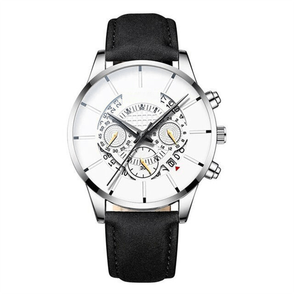 Men'S Casual Quartz Watch Cool Unique Digital Text Multi-Layer Dial Men'S Quartz Mesh Waist Simple Fashion Business Watch
