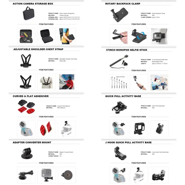 50-in-1 Action Camera Accessory Kit 2