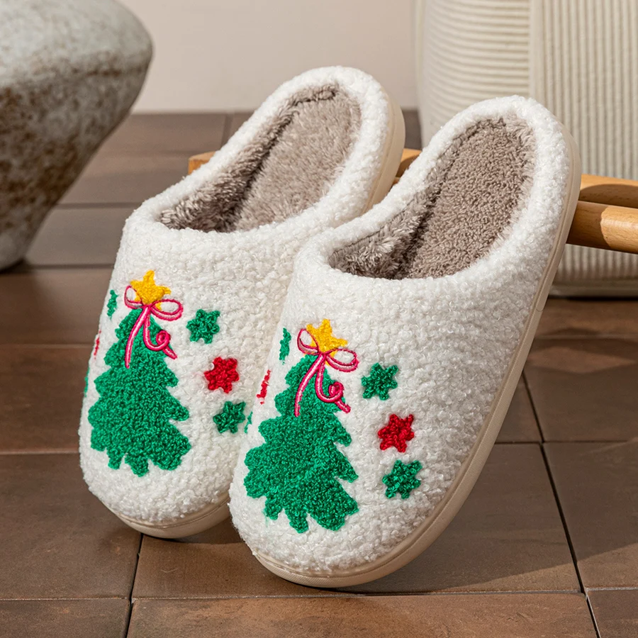 Chaussons Hiver Sapin de Noel