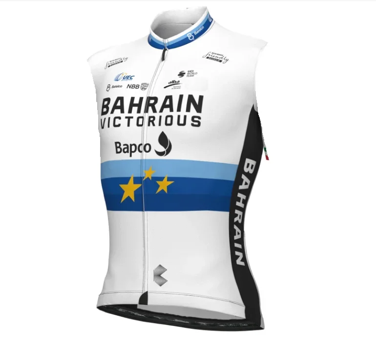 BAHRAIN VICTORIOUS 팀 민소매 사이클링 재킷, 방풍 2022 조끼, 질렛 Mtb 의류, 자전거 Maillot Ciclismo