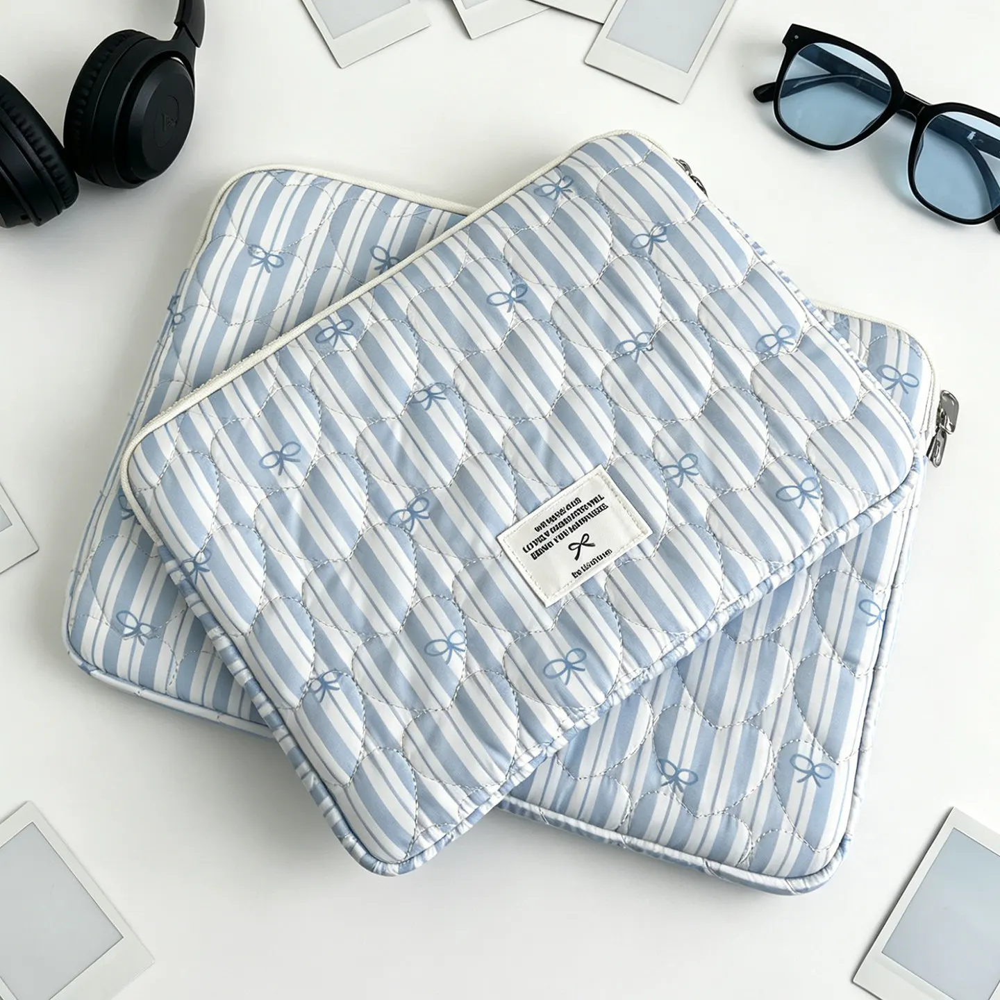 Elegant Quilted Shockproof Laptop and Tablet Sleeve - Stylish Protective Carrying Case