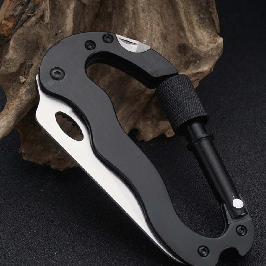 Camping 5 in 1 Outdoor Multi Function Mountaineering Buckle Screwdriver Carabiner Bottle Opener Wine Opener Survival_voghion.com
