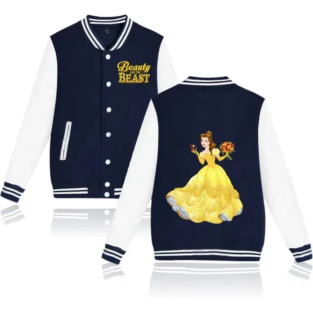 Beauty and the Beast Baseball Jacket Men Women Hip Hop Harajuku Jackets Streetwear Kids Boys Girls Loose College Coats
