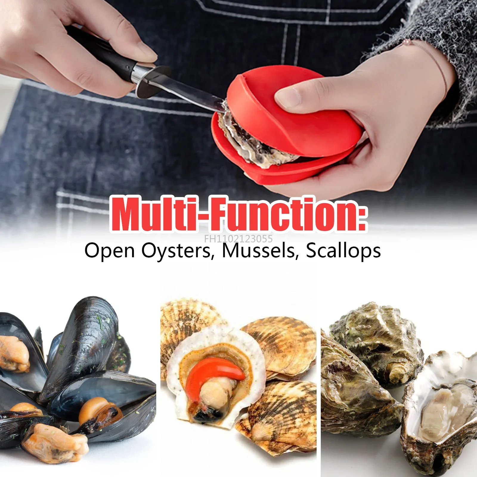 Silicone Oyster-opening Clip for Protect Hand Seafood Tools Oyster Shucking Hand Clip kitchen accessories