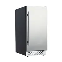 15 Inch Outdoor Beverage Fridge Weather Proof Stainless Steel Cooler,80 Cans Under Counter Built-In or Freestanding Beer Fridge 1