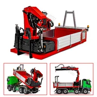 LESU RC Metal Cargo Box Bucket with Hydraulic Crane 7CH Valve for 1/14 Remote Control Vehicle Roll Off Dump Truck Tipper Dumper 2
