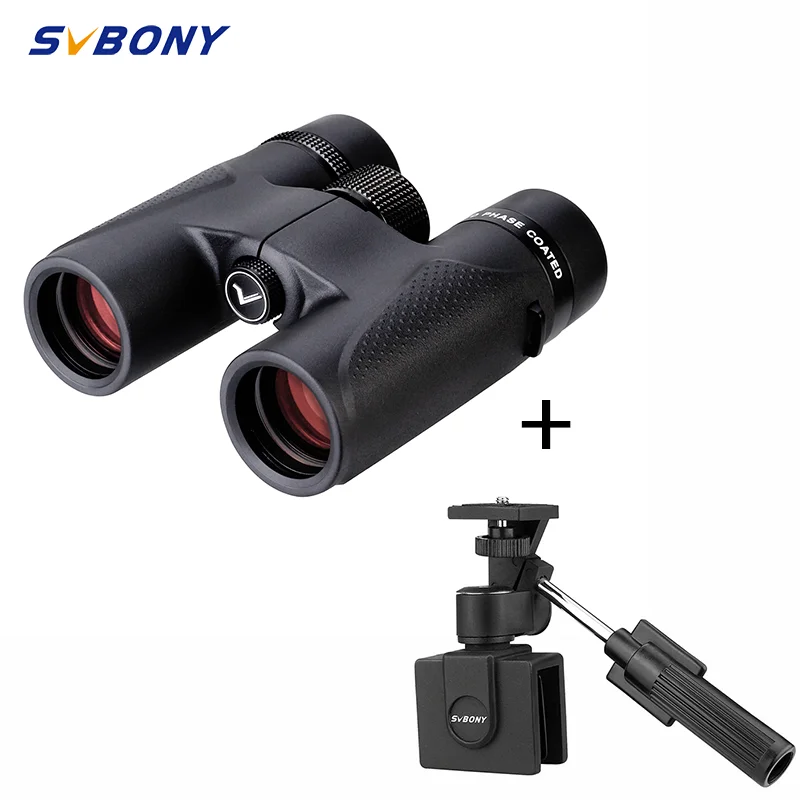 

SVBONY SV202 8X32/8x42/10X50/10x42 ED long range Binoculars + SV126 Telescope Mount Folder for Bird Watching,Stargazing,Camping