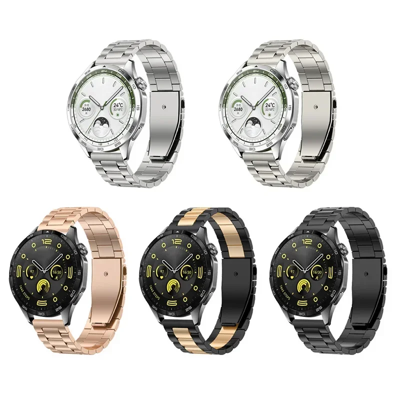 화웨이 워치 GT4 용 스테인레스 스틸 스트랩, 46mm 밴드 금속 팔찌, 화웨이 GT2/GT3 용 46mm 스마트 워치 벨트, 22mm