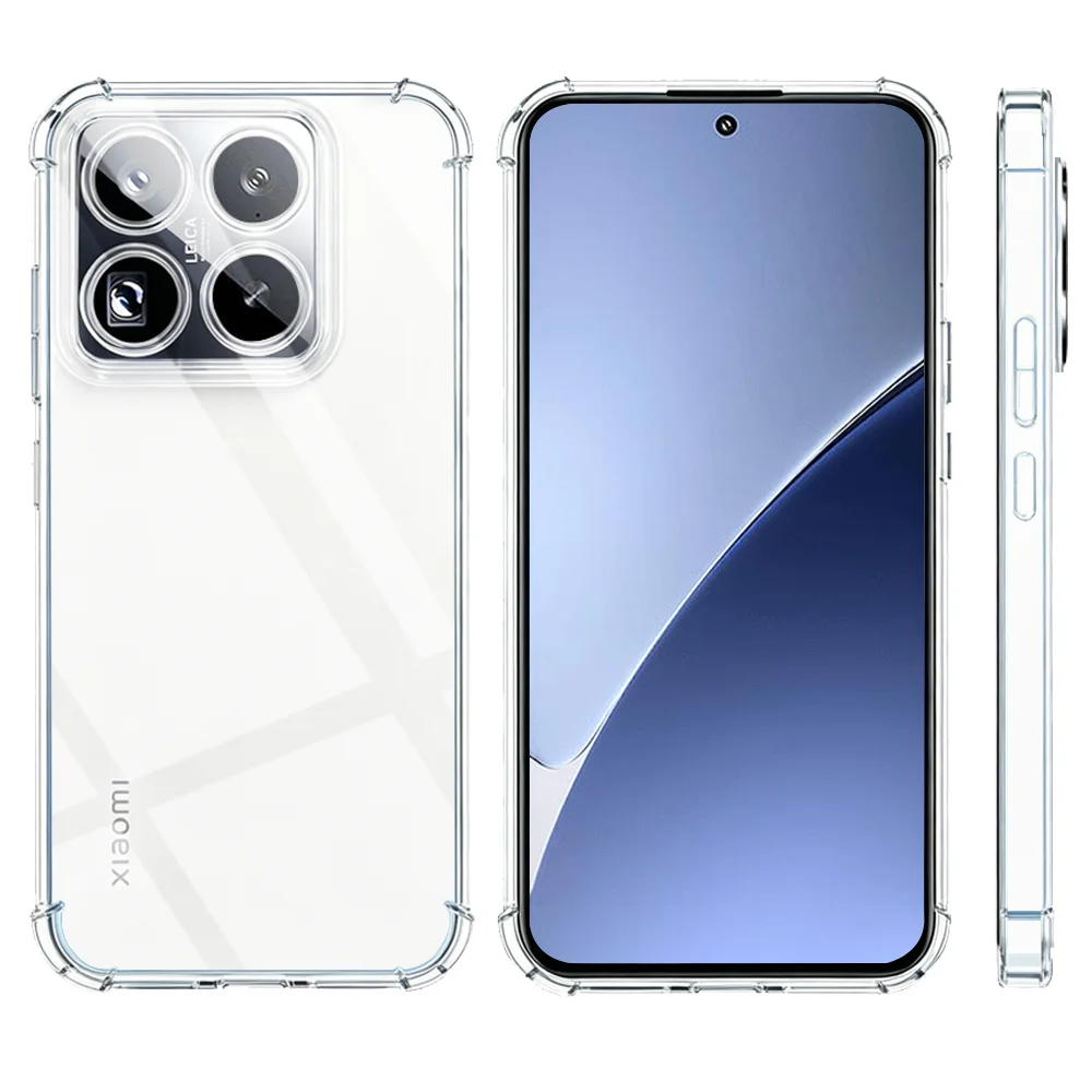 Soft Shockproof Clear TPU Phone Case - Transparent Back Cover Shell