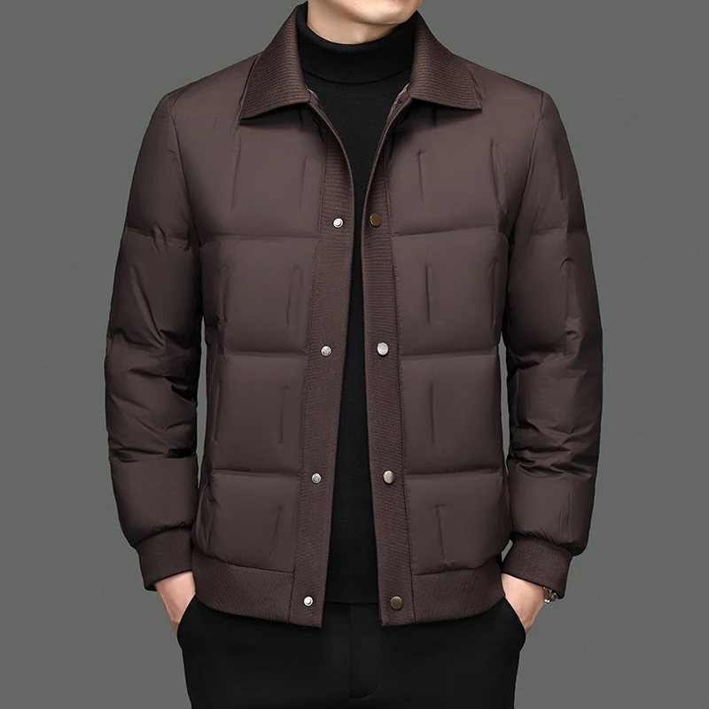 Giubbotto Uomo Autunno Inverno Con Cappuccio | Lungo E Caldo, Taglie Forti | Collo Solido Nero - 4