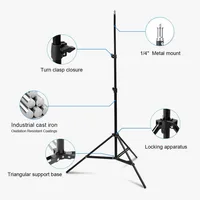 Selens 2M Light Stand Tripod with 1/4 Screw Head for Photography Photo Studio Softbox Video Flash Umbrella Reflector Lighting - Image 5